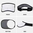 thumbnail image 5 of Fabrcox Unisex Sports Sun Visor Hats Adjustable Empty Top Baseball Hats Spring Summer Outdoor Sports Caps for Women Men White 21.26-23.62", 5 of 5