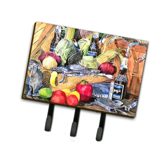 Carolines Treasures 8538TH68 Barqs and Crabs Leash or Key Holder Triple multicolor