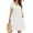 White, variant on Womens Casual Short Sleeve V Neck Dresses Summer A-Line Swing Dress with Pockets Loose Fit Flowy T-Shirt Dress