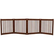 Essential Pet Products 42221 Small Four Panel Ez Pet Gate - Mahogany