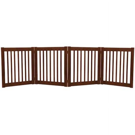 Essential Pet Products 42221 Small Four Panel Ez Pet Gate - Mahogany