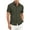 Army Green13, variant on Swanpen Men's Linen Shirts Short Sleeve Casual Shirts Button Down Shirt for Men Beach Summer Wedding Shirt,Black