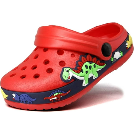 

FolHaoth Little Kids Clogs Cute Cartoon Boys Girls Garden Clogs Toddlers Non-Slip Breathable Slides Sandals Children Lightweight Slip-on Beach Pool Shower Slippers