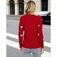 thumbnail image 5 of Heart Sweater for Women Valentine's Day Cute Heart Printed Lightweight Sweaters Casual Creneck Pullover Shermie, 5 of 9