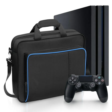 EEEkit Carrying Case Fit for PS4 Console, Travel Case Portable Handbag Shoulder Bag Fit for Sony PlayStation 4, Multifunctional Waterproof Carry Bag, Black