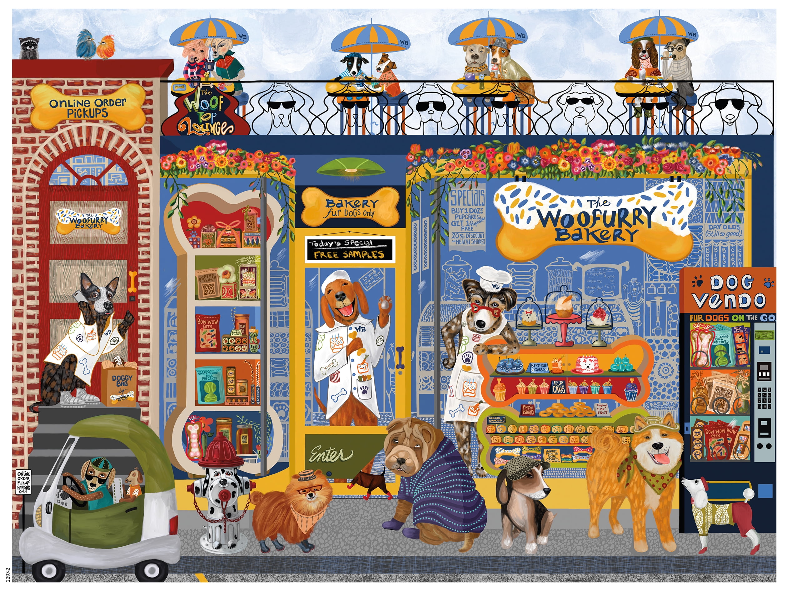 Ceaco 300-Piece Woof N' Wag Woofurry Bakery Interlocking Jigsaw Puzzle