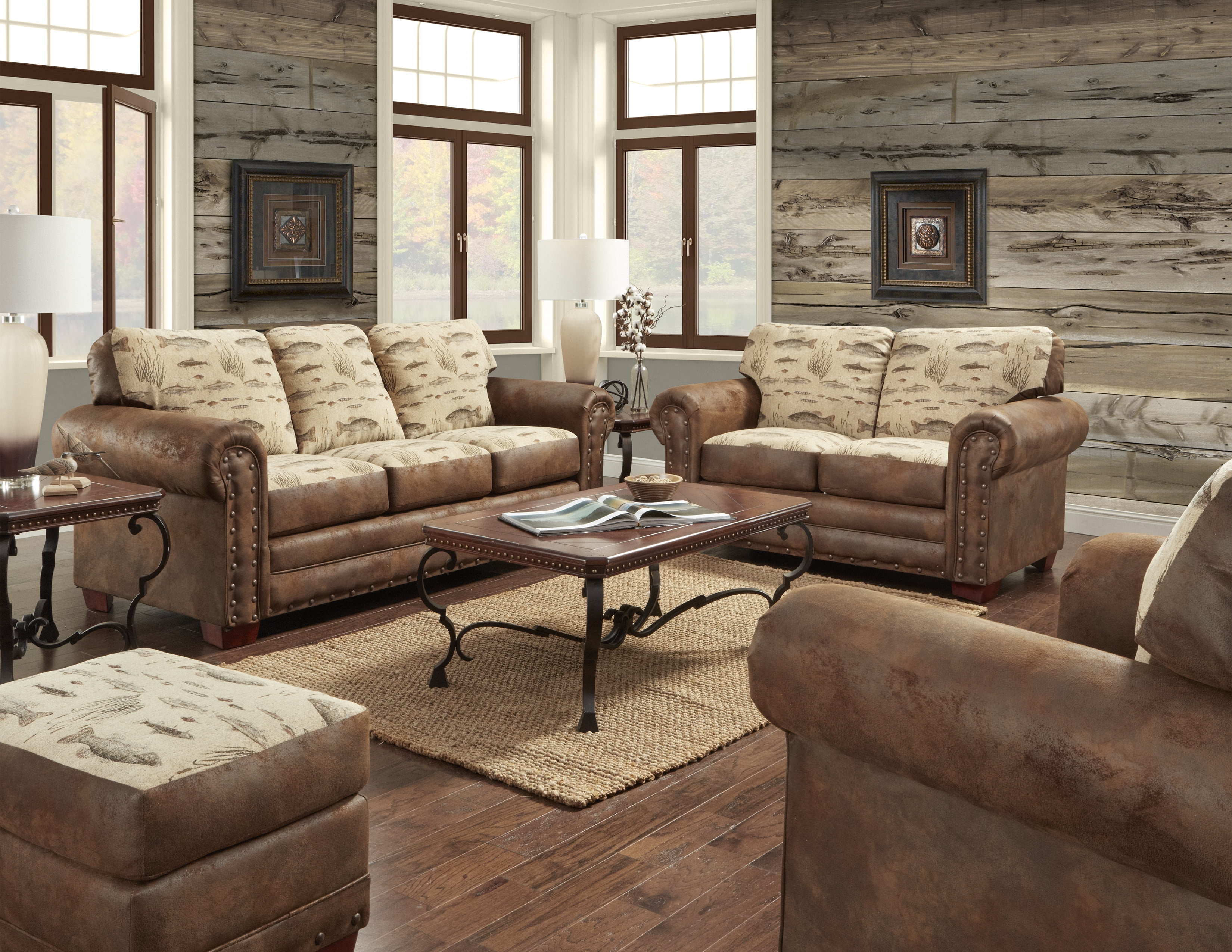 American Furniture Classics Angler's Cove Model 8505-70 Lodge Style Sleeper Sofa