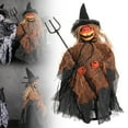 thumbnail image 2 of BinKFF Hanging Witch Dolls, Halloween Small Witch Figurine with Gauze Skirt, Kitchen Witchs Doll for Good Luck, Halloween Hanging Decoration for Haunted House Room Door and Window, 2 of 9