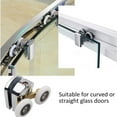thumbnail image 2 of Bgsha 4pcs Double Douche Écran Porte Rouleau Haut et Bas 23mm Remplacement, 2 of 9