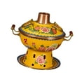 thumbnail image 4 of Olla caliente cloisonné, olla china Shabu Shabu, olla de cocina antigua de cobre Amarillo, 4 of 9