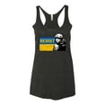 thumbnail image 4 of Support Ukrainian Flag Zelensky RESIST Tri-Blend Racerback Tank Top, Vintage Black, Medium, 4 of 4