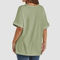 thumbnail image 7 of Women Oversized T Shirt 60 Polyester 35 Rayon 5 Spandex Crewneck Short Sleeve for All Seasons, 7 of 7