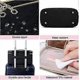thumbnail image 5 of Large Makeup Bag Organizer,Double-Layer Travel Cosmetic Case with Acrylic Mirror,Makeup Train Case with Adjustable Dividers ,Black, 5 of 5