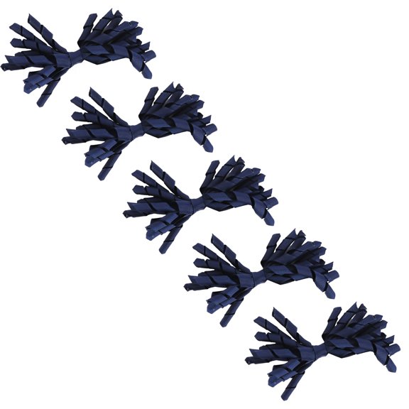 Motique Accessories Girls Navy Ribbon Hair Bow, 4.5 inches, Curly Korker Style Youth-One Size (5)