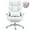White-Fabric, variant on Goosea Big & Tall Office Chair - Fabric High Back Gaming/Executive Desk Chair with Pocket Spring Cushion, Adjustable Armrests, Lumbar Support & Footrest,White