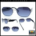 thumbnail image 3 of Womens Retro Dad Fashion Metal Rim Octagonal Rectangle Classy Sunglasses Silver - Smoke, 3 of 8