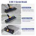 thumbnail image 6 of Bestnifly Floor Scrub Brush with Long Handle Stiff Carpet Deck Brush 3 in 1 Floor Scrubber，Removable Brush Head，Bristle Head+Scrubber Head, 6 of 7