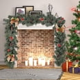 thumbnail image 5 of 2 Guirnaldas Navideñas de 1,8 m LIUYMXG con Piñas Bayas Lazos de Lino, 5 of 5