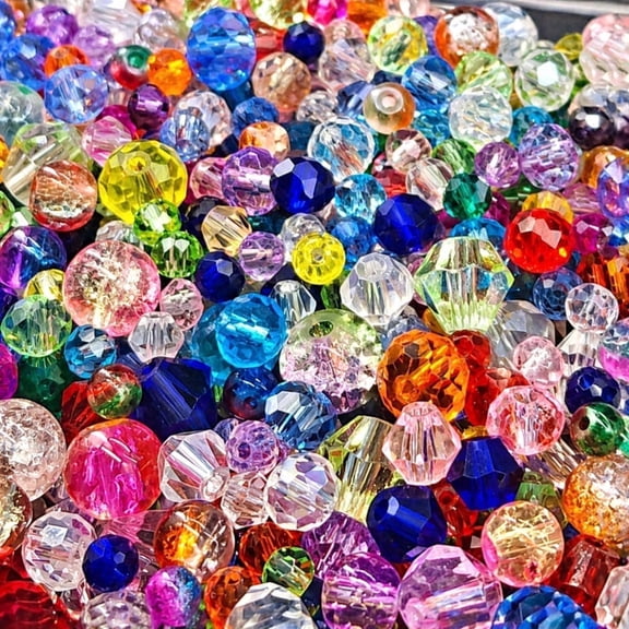 Kabuer Crystal Glass Beads for Jewelry Making Glass Beads Bulk for Diy Necklace Bracelet Pendants Supplies 1300PCS