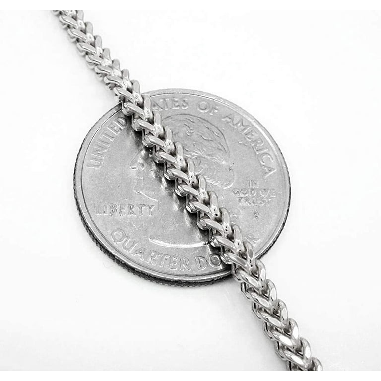 925 Sterling Silver 2.5mm Twisted Margarita Rock Chain, Women's, Size: 16, Grey Type