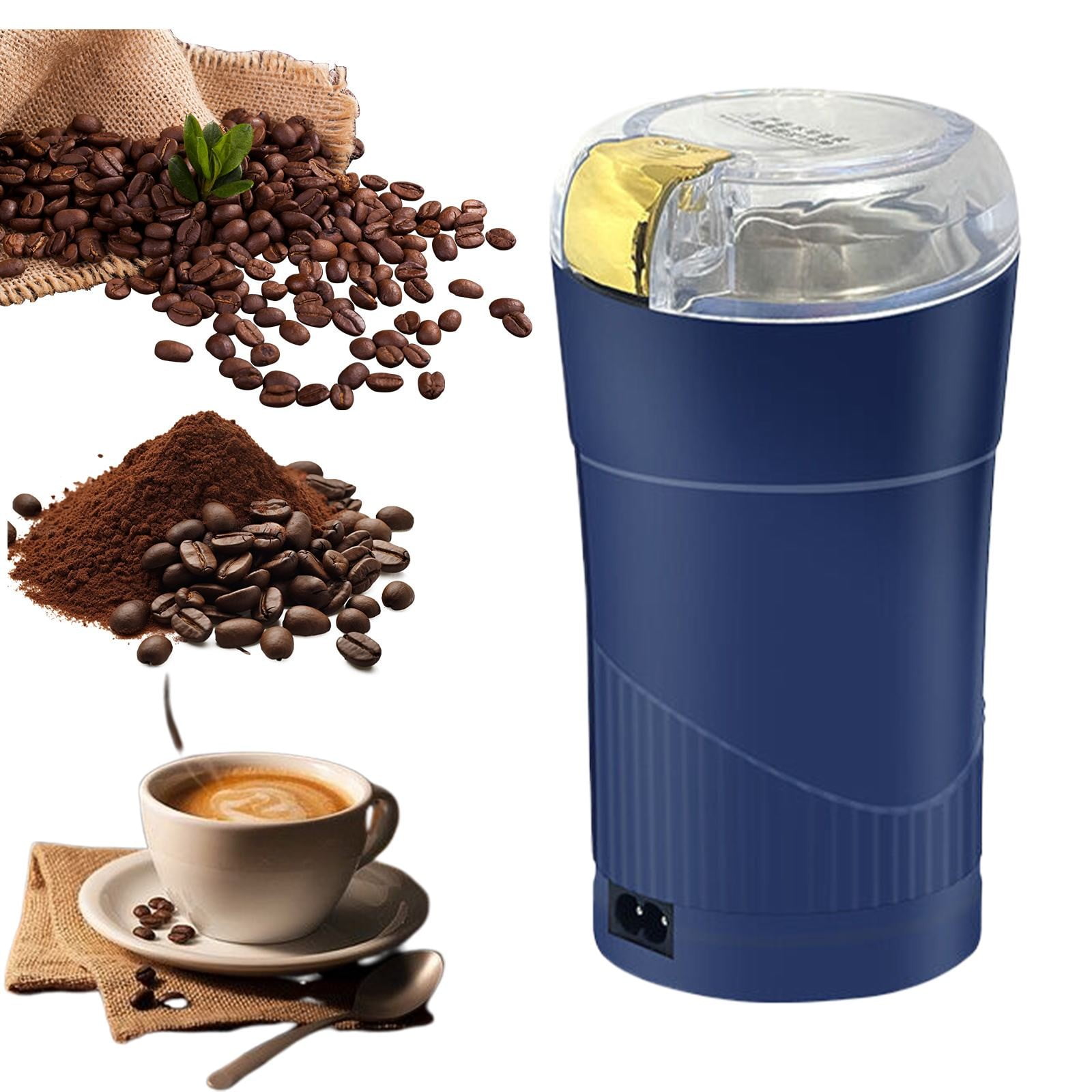 XKHAZA Coffee Grinder, Electric Coffee Grinder, Quiet Spice Grinder, One Touch Coffee Mill for Beans, Spices and More, with Clean Brush, Stainless Steel