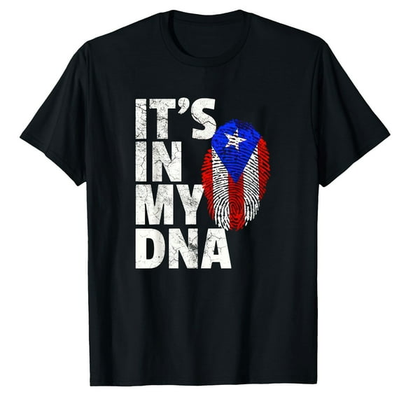 AALJY IT'S IN MY DNA Puerto Rico Rican Flag T Shirt Men Women Kids T-Shirt