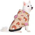 thumbnail image 2 of Fotbe 70s Mushroom Print Small Dog Sweater Hoodies Pet Grey Hooded Soft Fleece Sweatshirts with Pocket Fall Winter Puppy Cat Sweaters Warm Clothes-Large, 2 of 7