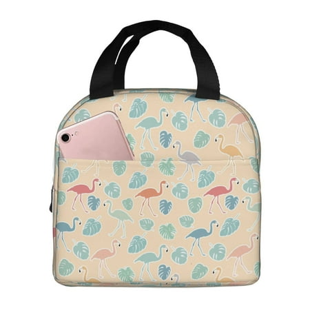 Insulated Lunch Bag for Women Men - stork leaves Leakproof Cooler Lunch Box for Women Men  Lunch Tote Bags for Work School Picnic Travel