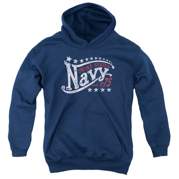 Navy Stars Youth Pullover Hoodie Sweatshirt Navy