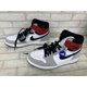 thumbnail image 2 of Men 9.0US A i r-Jor-dan 1 Retoro High Og 555086-126 Sneakers Gray White Men'S, 2 of 6