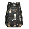 thumbnail image 2 of Dog Breeds Backpack for School,Cute School Bag,Schoolbag with Adjustable Shoulder Straps & Padded Back,16.9 Inch, 2 of 5