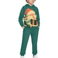 thumbnail image 2 of DISNIMO Green Christmas Santa Claus Hoodie Kids 8-9 Girls Clothes Hoodies Kids 2 Piece Outfits Girls Casual Hooded Sweatshirt And Pants Set for Girls Comfrt Hoodie Set Travel Hoodie with Pockets, 2 of 7