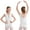White, variant on XUNZOO Kids Girls Sleeveless Tassel Rhythmic Gymnastics Leotard Figure Skating Jumpsuit Shiny Ballroom Dancewear White 16