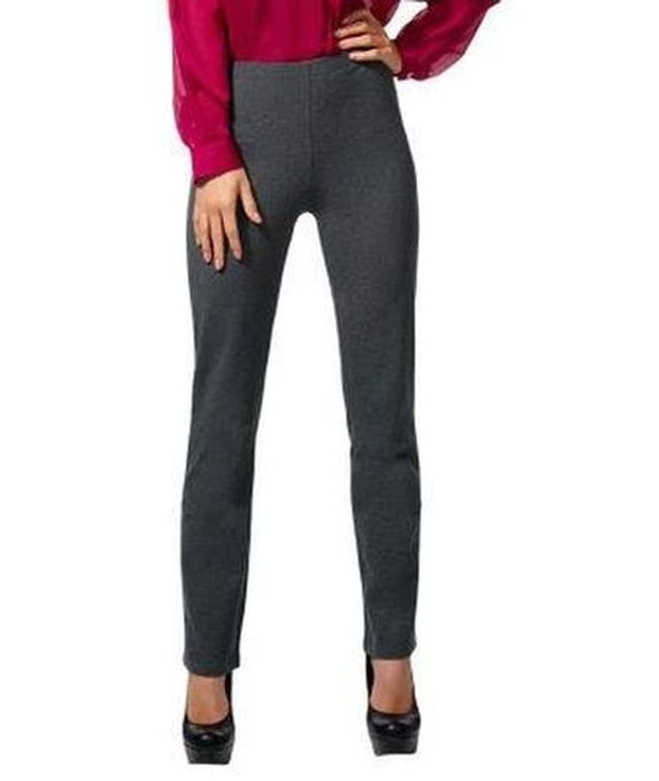 Women with Control Tall Pull-on Elastic Waist Slim Leg Pants White M NEW A213525