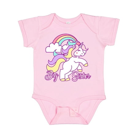 

Inktastic Big Sister Unicorn Girls Baby Bodysuit