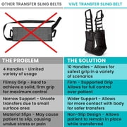 Vive Transfer Sling with Handles – Padded Gait Belt for Lifting and Standing Assistance – Heavy Duty Mobility Aid for Seniors, Disabled, and Injured Patients