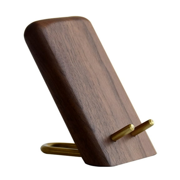 1Pc Phone Stand Creative Black Walnut Cell Phone Bracket Supply (As Shown)