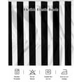 thumbnail image 6 of Black and White Stripe Bed Skirt Queen Size 18 Inch Drop, Modern Minimalist Geometric Vertical Linens Adjustable Elastic Dust Ruffles Bedskirt for Queen Bed Wrap Around Pleated Mattress Frame Cover, 6 of 9