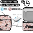 thumbnail image 4 of Multicolor Cat Pink Pattern Insulated Lunch Bag Teens,Bento School Lunch Bag for Teens for Work,Picnic or Travel 10.6x7.7x4.3 Inches,12 Can Capacity, 4 of 6