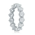 thumbnail image 2 of Daily Delight TheJewelryHut Designer Sterling Silver 5mm Round CZ Eternity Band Ring, 2 of 2