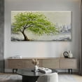 thumbnail image 7 of Golden/Green/Blue Tree of Life Paintings - Large Canvas Print Wall Art for Living Room, Bedroom, Office Decorations, Landscape Artworks with Framed, 60"X30", 7 of 7