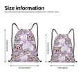 thumbnail image 2 of Saiise Owl And Floral Pattern Sports Drawstring Backpack - String Swim Gym Bag with Wet Proof Pocket for Women&Men-Medium, 2 of 6