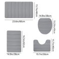 thumbnail image 4 of Sentmoon Bathroom Mat Bathroom Rugs Foam Bath Mat 4 Set Bathroom Rugs for 4 Pcs Toilet Mats Soft Comfortable Water Absorption Non Slide Thick Washable Easier To Dry Dark, 4 of 10