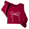 thumbnail image 4 of Luxalzxs Women's Cute Bow Sweatshirt Casual Long Sleeve Crew Neck Sweatshirts Fall Loose Fit Y2K Pullover Tops, 4 of 4