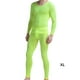 thumbnail image 5 of Jumpingount Conjunto de ropa interior para hombre, ropa de dormir de seda helada para otoño e invierno, ropa de abrigo de Color sólido, camiseta interior conjuntos de ropa Verde/XL Jumpingount AP013755-09, 5 of 6