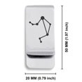 thumbnail image 2 of Stainless Steel Libra (Scales) Astrology Constellation Classic Slim Money Clip Credit Card Holder, 2 of 2