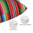 thumbnail image 5 of Salouo Mexican Serape Blanket Stripes Pattern Pillow Cases,1PC Pillow Covers with Envelope Closure Decorative Pillow Case for Bed Couch,Pillows Not Included-14"x20", 5 of 6