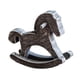 thumbnail image 3 of Caballo mecedor de madera para decoración de mesa, arte, mobiliario, artesanía, centro de mesa, adorno Gris, 3 of 9