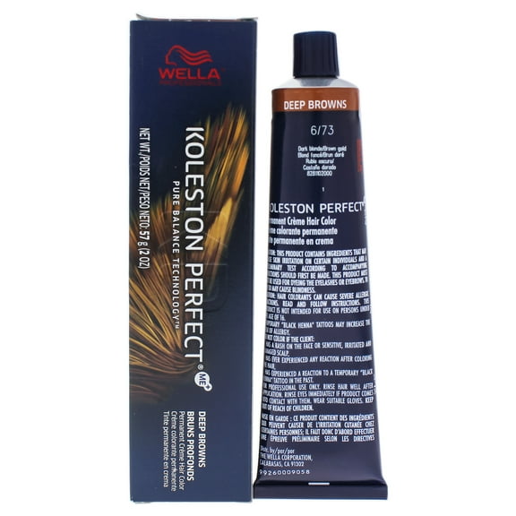 Koleston Perfect Permanent Creme Hair Color - 6 73 Dark Blonde-Brown Gold