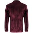 thumbnail image 6 of COOFANDY Mens Velvet Blazer Purple Tuxedo Jackets Notched Lapel Single Button Dinner Prom Party Jackets Christmas Gift, 6 of 18